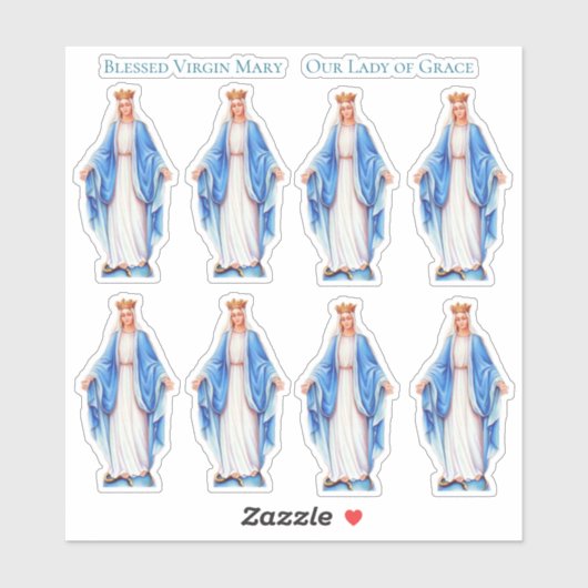 カソリッ賛美クヴァージンヘイルメアリービニールコンター シール (シート)