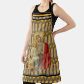 カソリッ賛美クヴァージンメアリーイエスのステンドグラス エプロン (インサイチュ)