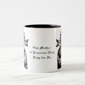 カソリッ賛美クヴァージンメアリーイエスエンジェルス ツートーンマグカップ (中央)