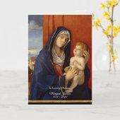 カソリッ賛美クヴァージンメアリーイエス葬儀 カード (黄色い花)