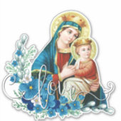 カソリッ賛美クヴァージンメアリーイエズス宗教的 シール (正面)