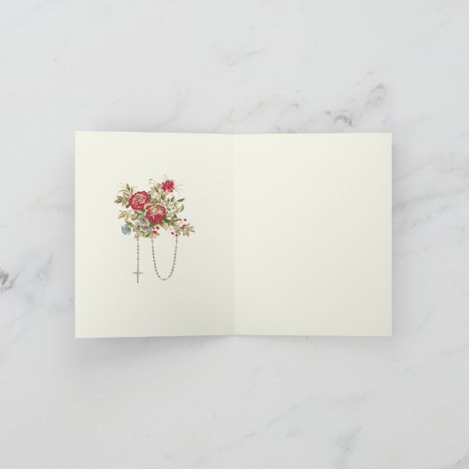 カソリッ賛美クヴァージンメアリーエンジェルス宗教 カード (内部)