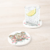 カソリッ賛美クヴァージンメアリーベビーイエスフローラ コースター (側面)