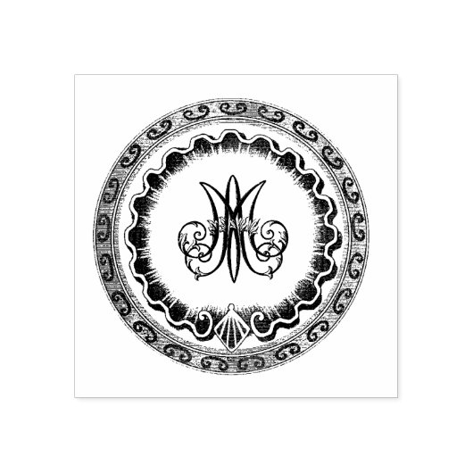 カソリッ賛美クヴァージンメアリーマリアのシンボル ラバースタンプ (インプリント)