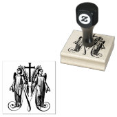 カソリッ賛美クヴァージンメアリーマリアンエンジェルス ラバースタンプ (押印)