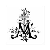 カソリッ賛美クヴァージンメアリーメリアクロス ラバースタンプ (インプリント)