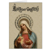 カソリッ賛美クヴァージンメアリー宗教ヴィンテージ (正面)