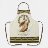 カソリッ賛美クヴァージンメアリー山カルメルフローラ エプロン (正面)
