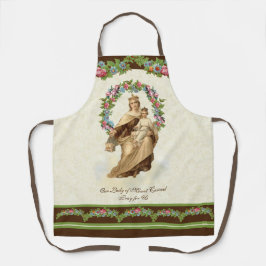 カソリッ賛美クヴァージンメアリー山カルメルフローラ エプロン