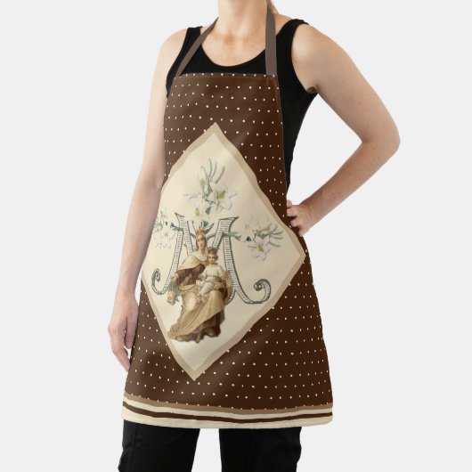 カソリッ賛美クヴァージンメアリー山カルメルフローラ エプロン (インサイチュ)