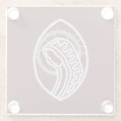 カソリッ賛美クヴァージンメアリー、レース ガラスコースター (裏面)