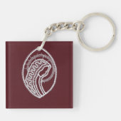 カソリッ賛美クヴァージンメアリー、レース キーホルダー (裏面)