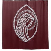 カソリッ賛美クヴァージンメアリー、レース シャワーカーテン (正面)