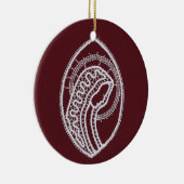 カソリッ賛美クヴァージンメアリー、レース セラミックオーナメント (右)