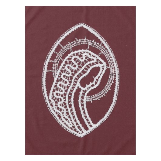 カソリッ賛美クヴァージンメアリー、レース テーブルクロス (正面)