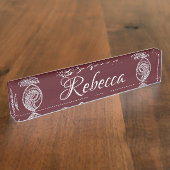 カソリッ賛美クヴァージンメアリー、レース デスクネームプレート (側面)