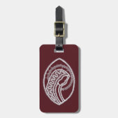 カソリッ賛美クヴァージンメアリー、レース ラゲッジタグ (正面縦)