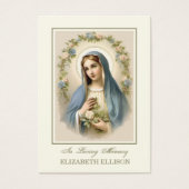 カソリッ賛美ク母マリー葬儀祈りの言葉カード (正面)