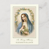 カソリッ賛美ク母マリー葬儀祈りの言葉カード エンクロージャーカード (正面)