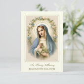 カソリッ賛美ク母マリー葬儀祈りの言葉カード エンクロージャーカード (スタンド正面)