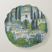 カソンにある教会(キルシュ) by Gustavクリムト ラウンドクッション (裏面)