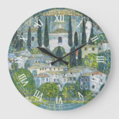カソンにある教会(キルシュ) by Gustavクリムト ラージ壁時計 (正面)