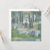 カソンの教会(イタリアン風景)ヴィンテージアート カード (正面/裏面インサイチュ)