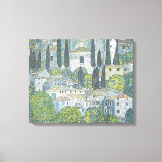 カソンの教会(イタリアン風景)ヴィンテージアート キャンバスプリント (正面)