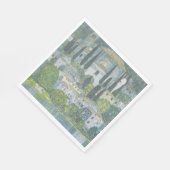 カソンの教会(イタリアン風景)ヴィンテージアート スタンダードランチョンナプキン (角)