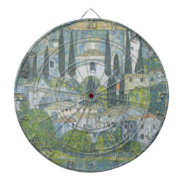 カソンの教会(イタリアン風景)ヴィンテージアート ダーツボード