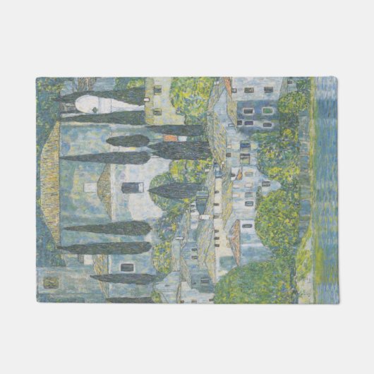 カソンの教会(イタリアン風景)ヴィンテージアート ドアマット (正面)