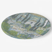 カソンの教会(イタリアン風景)ヴィンテージアート ペーパープレート (アングル)