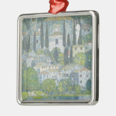 カソンの教会(イタリアン風景)ヴィンテージアート メタルオーナメント (左)