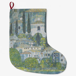 カソンの教会(イタリアン風景)ヴィンテージアート ラージクリスマスストッキング