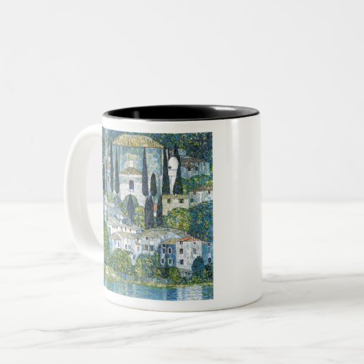 カソンクリムトのグスタフのカーシ絵を描ュ ツートーンマグカップ (正面左)