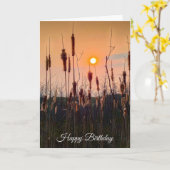 カタイルズアンドサンセット誕生日 カード (黄色い花)