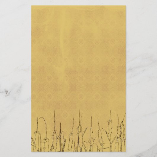 カタイルペンとインクプラントスケッチ 便箋 (正面)