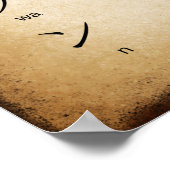 カタカナとローマ日本の字アンティークスタイル ポスター (角)