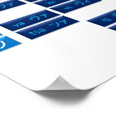 カタカナ日本のアルファベットのポスター（フラグ/青） ポスター (角)