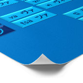 カタカナ日本のアルファベットのポスター（青/青） ポスター (角)