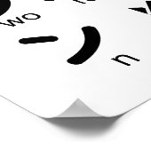 カタカナ日本のテーブル（ラッキーキャット） ポスター (角)