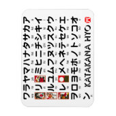 カタカナ日本のテーブル(花札) マグネット (縦)