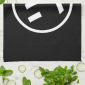 カタカナ㋡ツ微笑み絵文字/絵文字 キッチンタオル (折り畳み)