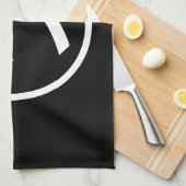 カタカナ㋡ツ微笑み絵文字/絵文字 キッチンタオル (四つ折り)