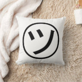 カタカナ㋡ツ微笑み絵文字/絵文字 クッション (ブランケット)