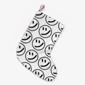 カタカナ㋡ツ微笑み絵文字/絵文字 スモールクリスマスストッキング (正面 (吊り時))