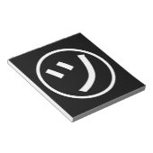 カタカナ㋡ツ微笑み絵文字/絵文字 ノートパッド (アングル)