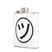 カタカナ㋡ツ微笑み絵文字/絵文字 フラスク (左)