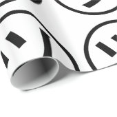 カタカナ㋡ツ微笑み絵文字/絵文字 ラッピングペーパー (ロールコーナー)