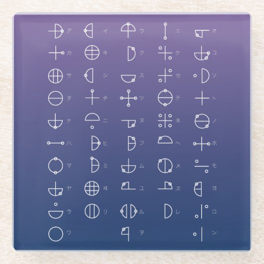 カタカムナ図 ガラスコースター (正面)